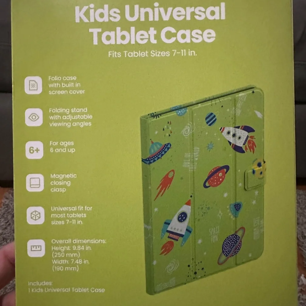 GEMS Kids Space Universal Tablet Case Green Fits Tablets up to 11